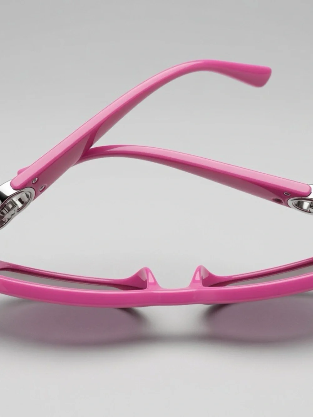 Gucci Kids Hot Pink Rectangular Sunglasses with Dark Lenses